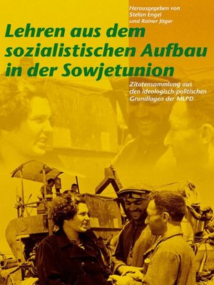 cover image of Lehren aus dem sozialistischen Aufbau in der Sowjetunion